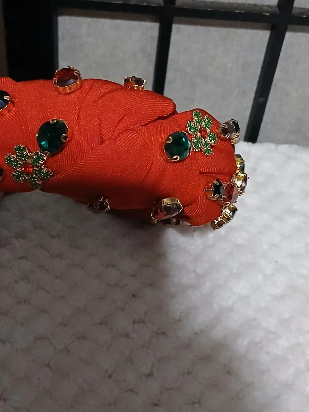 Embellished Red Padded Headband